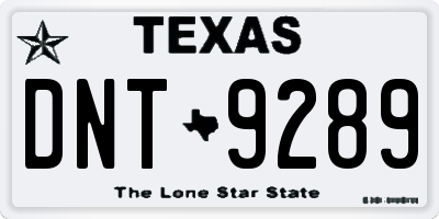 TX license plate DNT9289