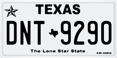 TX license plate DNT9290
