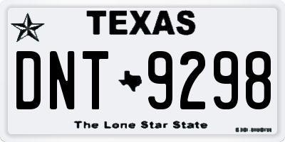 TX license plate DNT9298