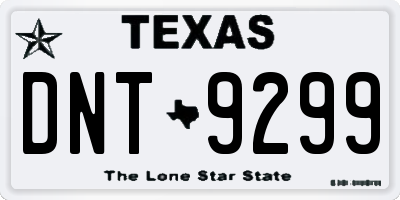 TX license plate DNT9299