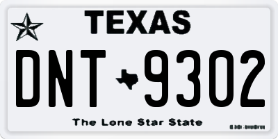 TX license plate DNT9302