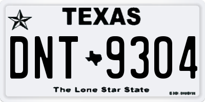TX license plate DNT9304