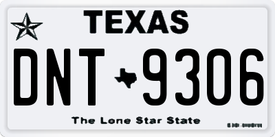TX license plate DNT9306