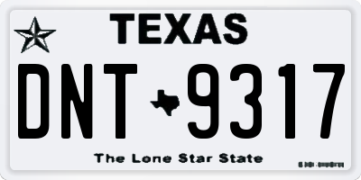 TX license plate DNT9317