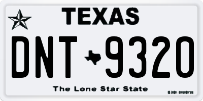TX license plate DNT9320