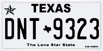 TX license plate DNT9323