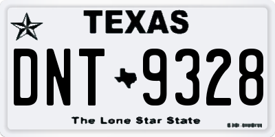 TX license plate DNT9328