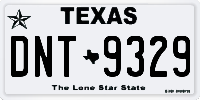 TX license plate DNT9329