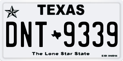 TX license plate DNT9339