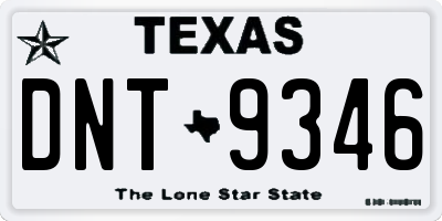 TX license plate DNT9346
