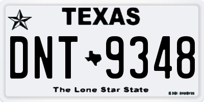 TX license plate DNT9348