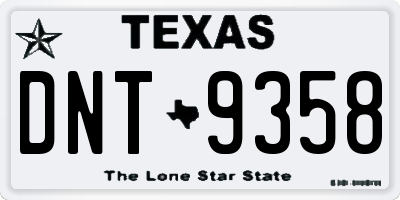 TX license plate DNT9358