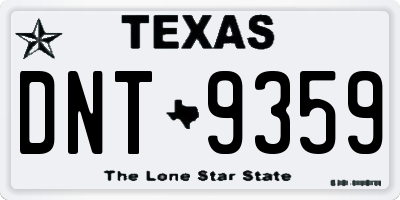 TX license plate DNT9359