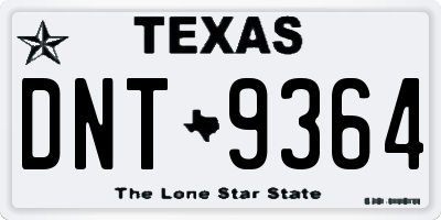 TX license plate DNT9364