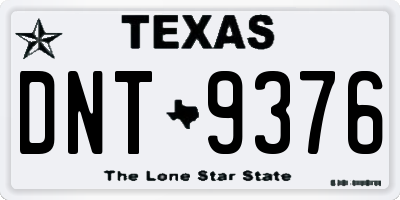 TX license plate DNT9376
