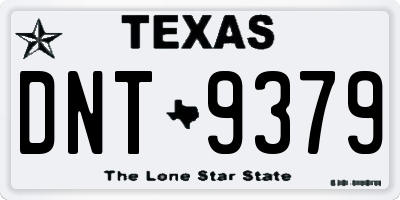 TX license plate DNT9379