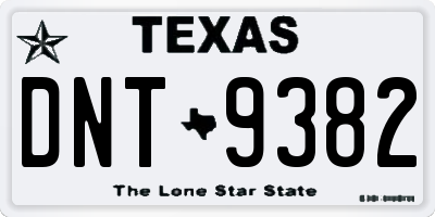 TX license plate DNT9382