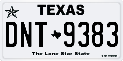 TX license plate DNT9383