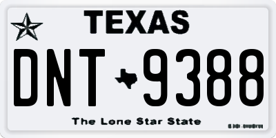 TX license plate DNT9388
