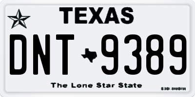 TX license plate DNT9389