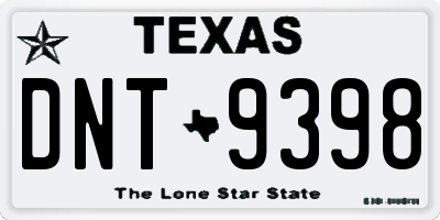 TX license plate DNT9398