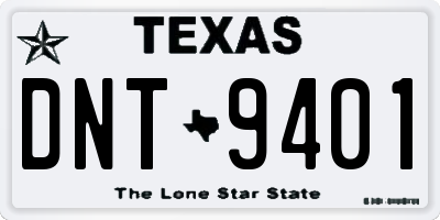 TX license plate DNT9401