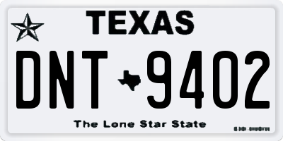 TX license plate DNT9402