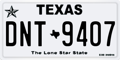 TX license plate DNT9407