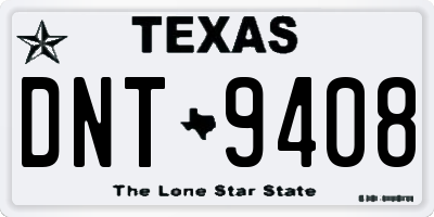 TX license plate DNT9408