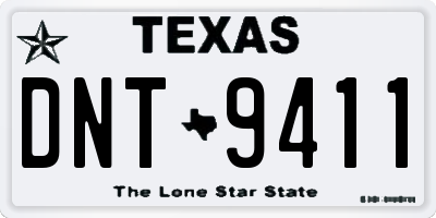 TX license plate DNT9411