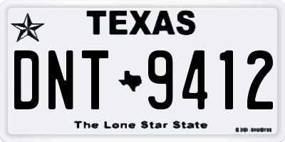 TX license plate DNT9412