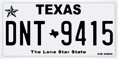 TX license plate DNT9415