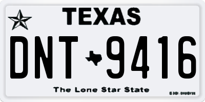 TX license plate DNT9416