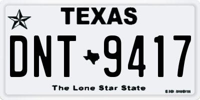 TX license plate DNT9417