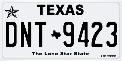 TX license plate DNT9423