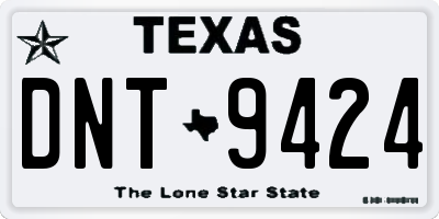 TX license plate DNT9424
