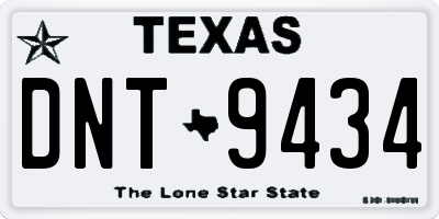 TX license plate DNT9434