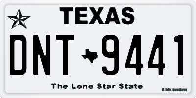 TX license plate DNT9441