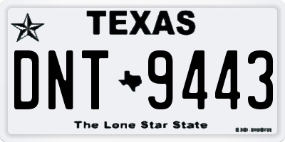 TX license plate DNT9443