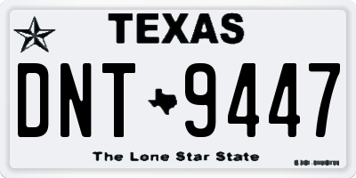 TX license plate DNT9447