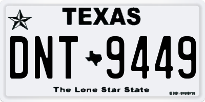 TX license plate DNT9449