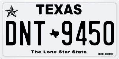TX license plate DNT9450