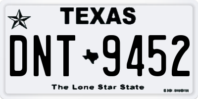 TX license plate DNT9452