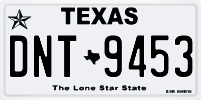 TX license plate DNT9453