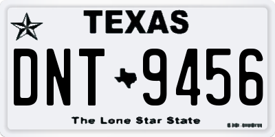TX license plate DNT9456