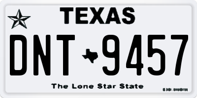 TX license plate DNT9457