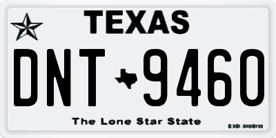 TX license plate DNT9460