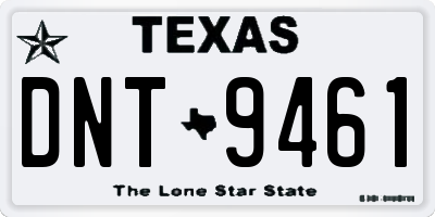 TX license plate DNT9461
