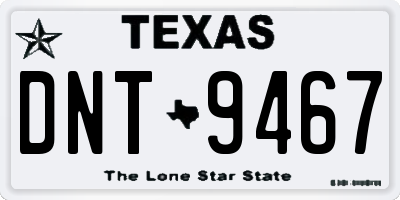TX license plate DNT9467