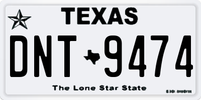 TX license plate DNT9474